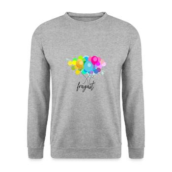 ballon - Unisex Pullover - Weißgrau meliert - Vorne - Alina (178cm) & Michal (187cm)