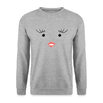Déguisement Carnaval lait et chocolat partenaire - Sweat-shirt Unisexe - gris chiné - Devant - Alina (178cm) & Michal (187cm)