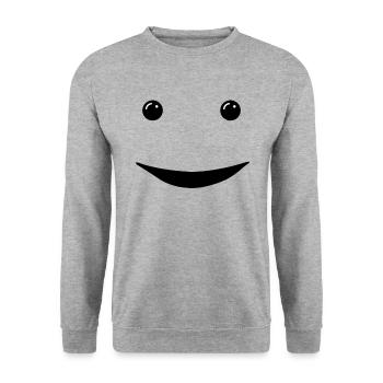Karneval Milch und Schokolade Er Partner-Kostüm - Unisex Pullover - Weißgrau meliert - Vorne - Alina (178cm) & Michal (187cm)