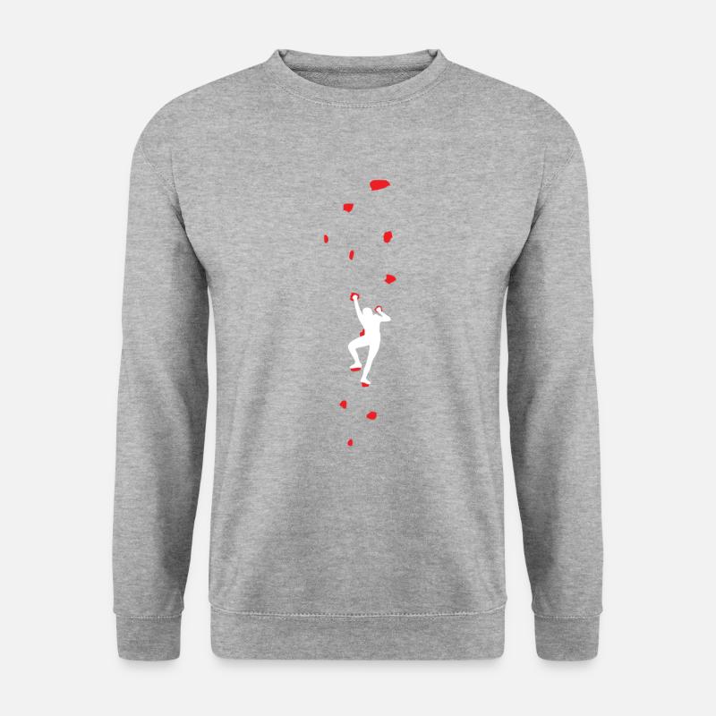 Boulder climbing wall Climbing Boulder indoor climbing center - Unisex Sweatshirt - salt & pepper