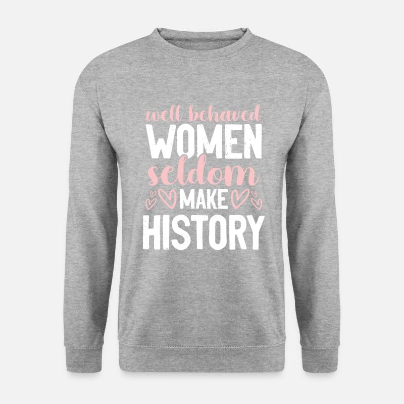 Feminismus Spruch - Unisex Pullover - Weißgrau meliert