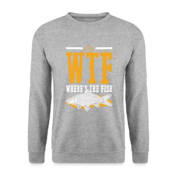 Fishing fishing fishing - Unisex Sweatshirt - salt & pepper - Front - Alina (178cm) & Michal (187cm)