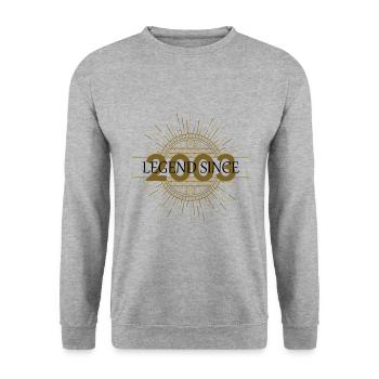 Legend since 2003 Sun and happiness finally 18 - Unisex Sweatshirt - salt & pepper - Front - Alina (178cm) & Michal (187cm)