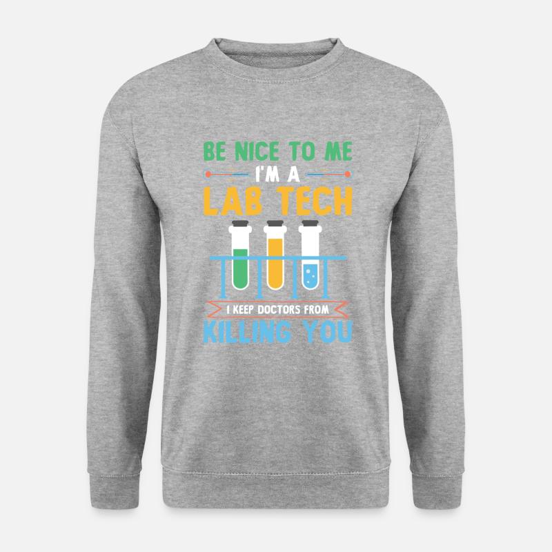 Wissenschaft labor Science Spruch - Unisex Pullover - Weißgrau meliert