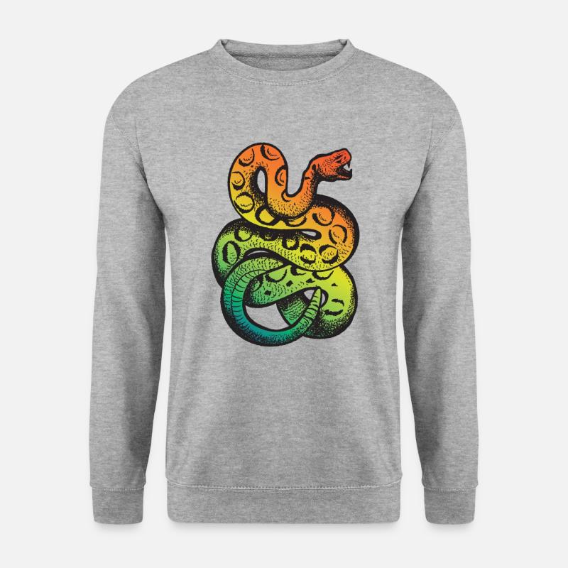 Rainbow rattlesnake - Unisex Sweatshirt - salt & pepper
