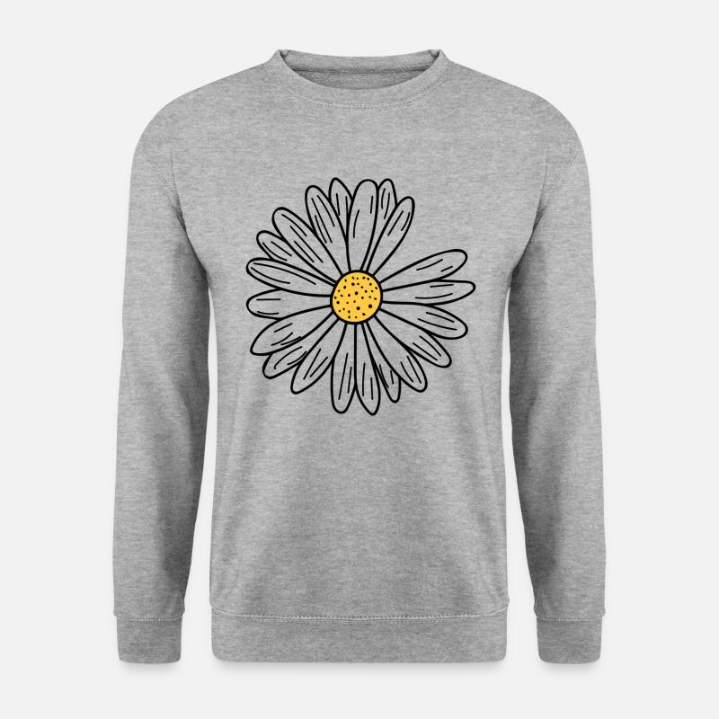 Wildblume Blumenblätter - Unisex Pullover - Weißgrau meliert
