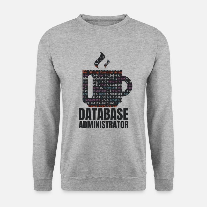 Datenbankdaten SQL Programmer Administration - Unisex Pullover - Weißgrau meliert