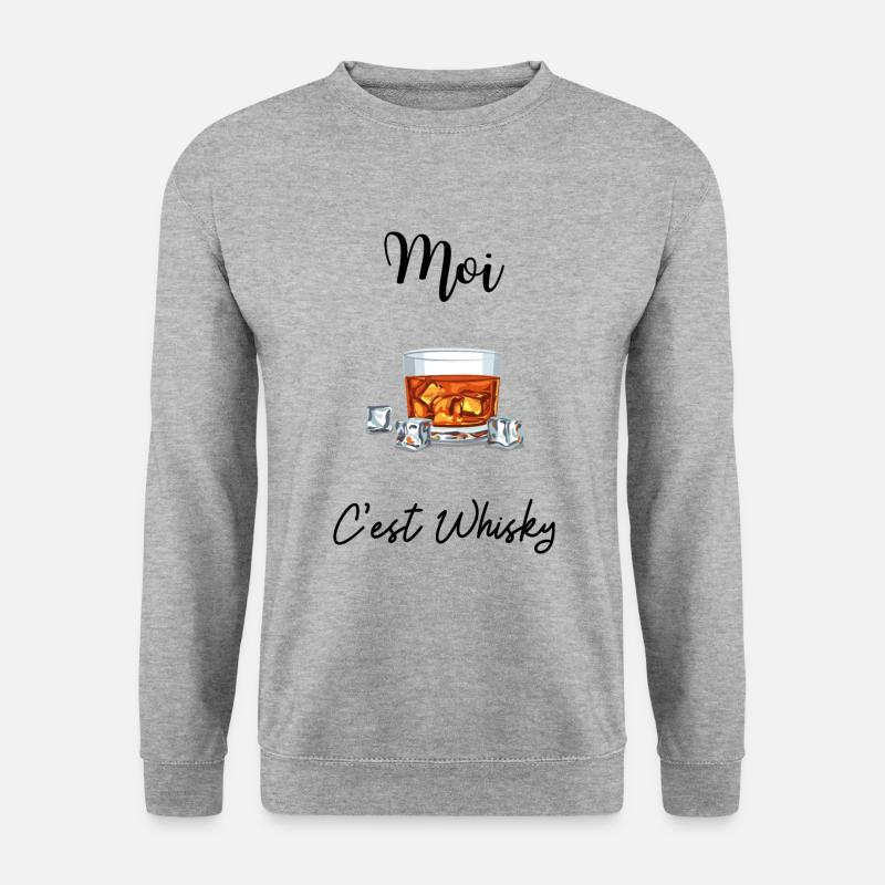 Ich bin Whisky - Unisex Pullover - Weißgrau meliert