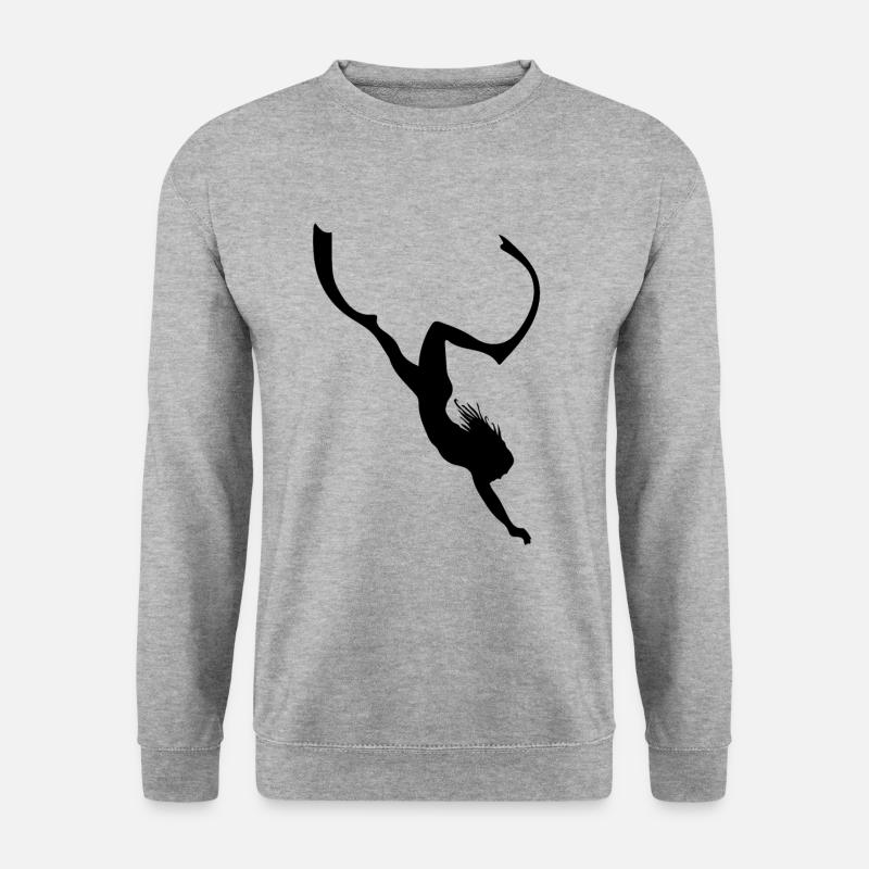 Plongeurs plongée d’apnée eau mer - Sweat-shirt Unisexe - gris chiné