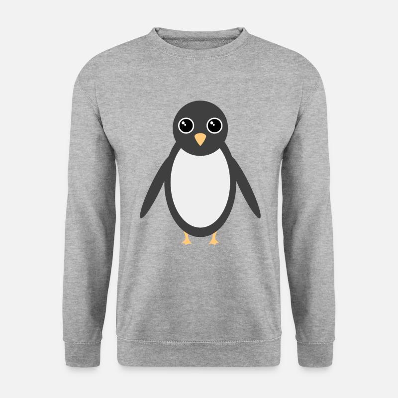 Pinguin - Unisex Pullover - Weißgrau meliert