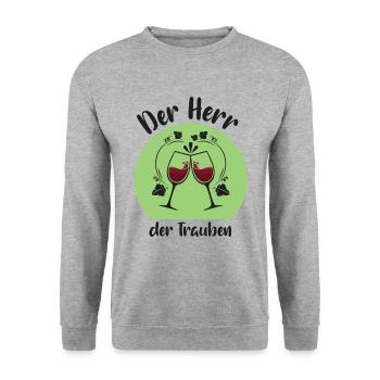 Winzer Weinbauer - Unisex Pullover - Weißgrau meliert - Vorne - Alina (178cm) & Michal (187cm)