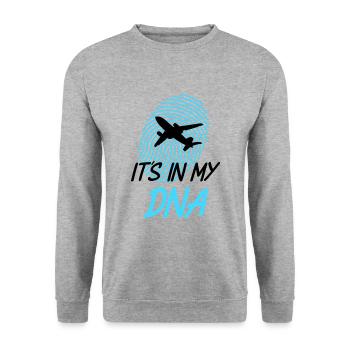 Pilot Aircraft Pilot Airplane Flight Attendant Saying - Unisex Sweatshirt - salt & pepper - Front - Alina (178cm) & Michal (187cm)