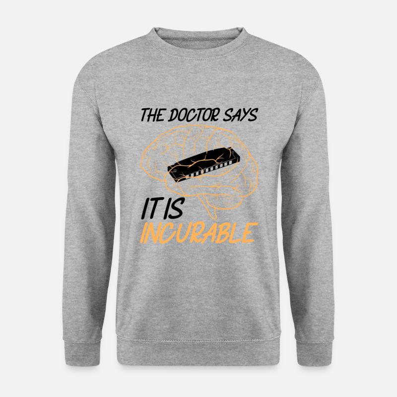 Harmonica Joueur d’harmonica - Sweat-shirt Unisexe - gris chiné