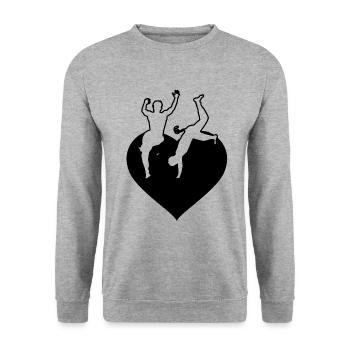 Capoeira - Sweat-shirt Unisexe - gris chiné - Devant - Alina (178cm) & Michal (187cm)