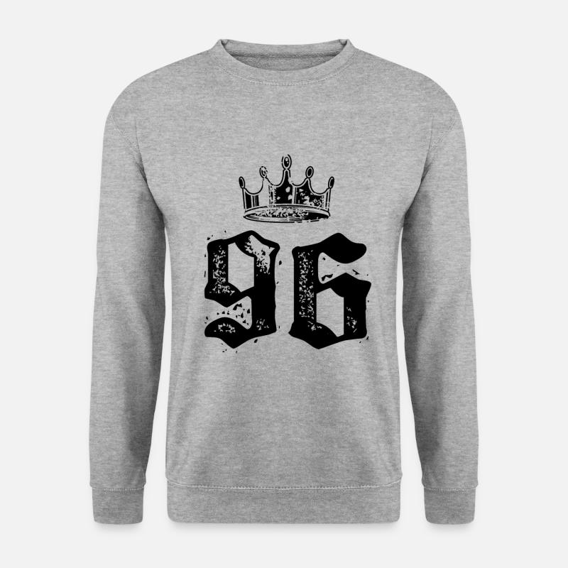 96 Number crown - Unisex Sweatshirt - salt & pepper