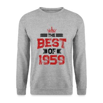 1959 best of - Unisex Sweatshirt - salt & pepper - Front - Alina (178cm) & Michal (187cm)