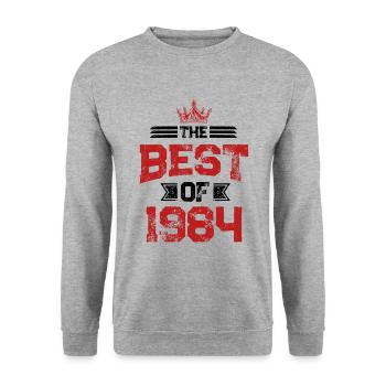 1984 best of - Unisex Sweatshirt - salt & pepper - Front - Alina (178cm) & Michal (187cm)