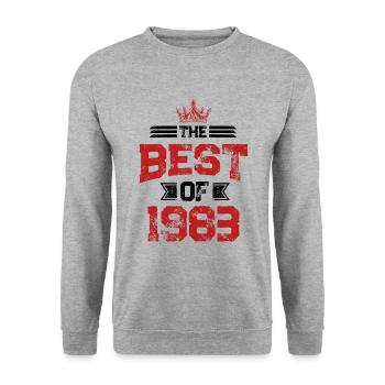 1983 best of - Unisex Sweatshirt - salt & pepper - Front - Alina (178cm) & Michal (187cm)