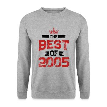 2005 best of - Unisex Sweatshirt - salt & pepper - Front - Alina (178cm) & Michal (187cm)