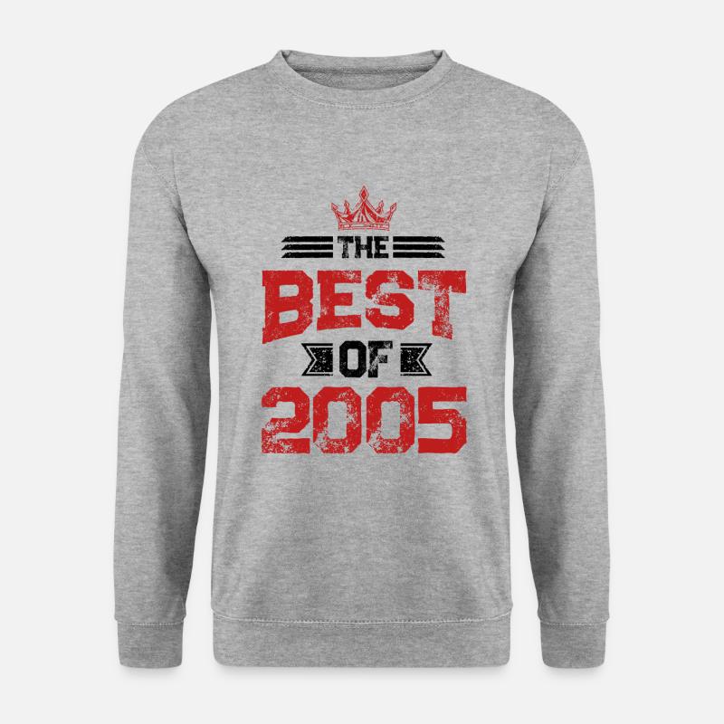2005 best of - Unisex Pullover - Weißgrau meliert