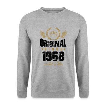1968 limited edition - Unisex Sweatshirt - salt & pepper - Front - Alina (178cm) & Michal (187cm)