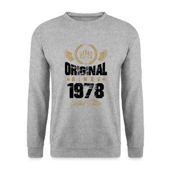 1978 limited edition - Unisex Sweatshirt - salt & pepper - Front - Alina (178cm) & Michal (187cm)