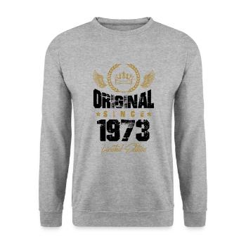 Édition limitée 1973 - Sweat-shirt Unisexe - gris chiné - Devant - Alina (178cm) & Michal (187cm)