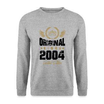 2004 limited edition - Unisex Pullover - Weißgrau meliert - Vorne - Alina (178cm) & Michal (187cm)