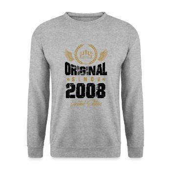 2008 limited edition - Unisex Sweatshirt - salt & pepper - Front - Alina (178cm) & Michal (187cm)