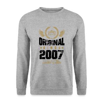 2007 limited edition - Unisex Pullover - Weißgrau meliert - Vorne - Alina (178cm) & Michal (187cm)