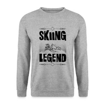Légende du ski - Sweat-shirt Unisexe - gris chiné - Devant - Alina (178cm) & Michal (187cm)