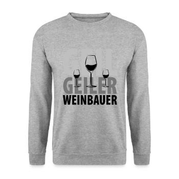 Winzer Weinbauer - Unisex Pullover - Weißgrau meliert - Vorne - Alina (178cm) & Michal (187cm)