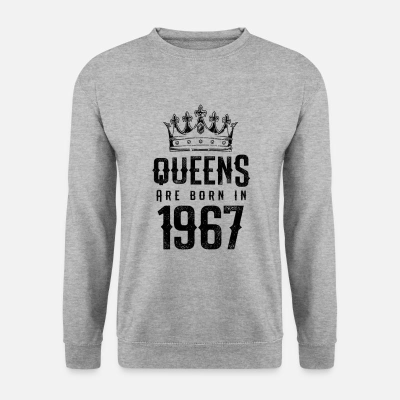 born in 1967 - Unisex Pullover - Weißgrau meliert