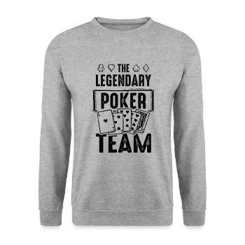 Équipe de poker - Sweat-shirt Unisexe - gris chiné - Devant - Alina (178cm) & Michal (187cm)
