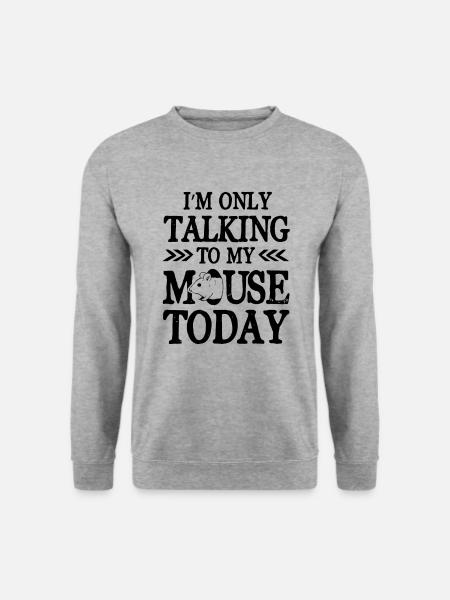 mit meiner maus - Unisex Pullover - Weißgrau meliert