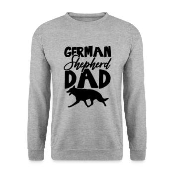 berger allemand papa - Sweat-shirt Unisexe - gris chiné - Devant - Alina (178cm) & Michal (187cm)