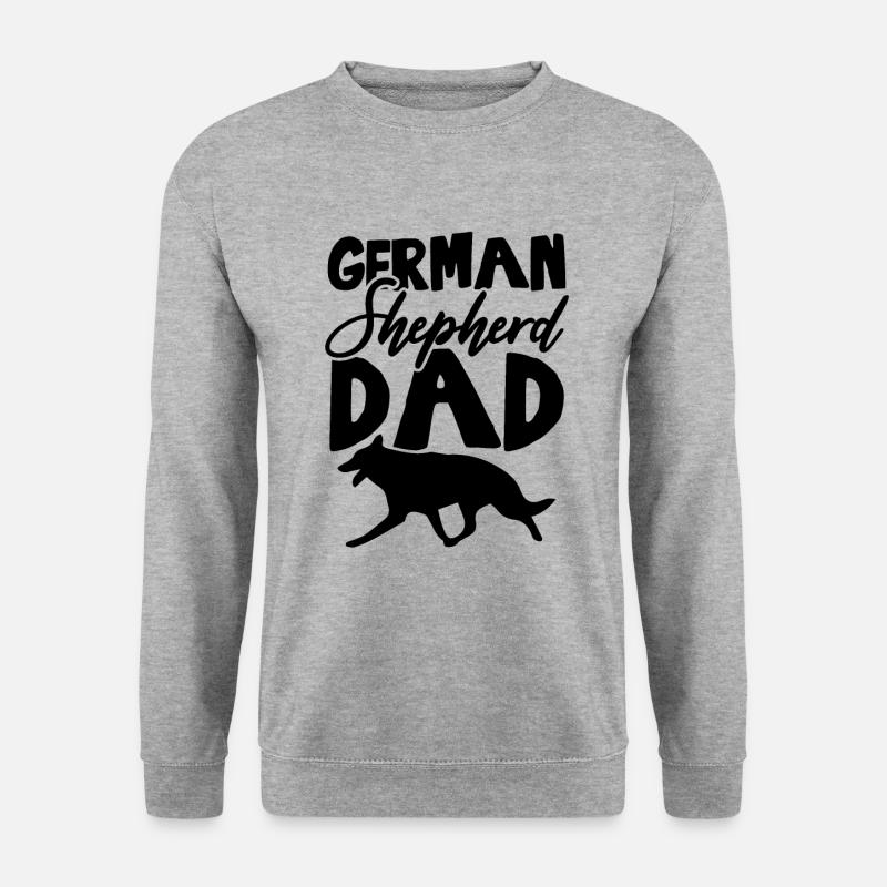 deutscher schäferhund papa - Unisex Pullover - Weißgrau meliert