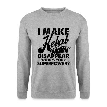 doner kebab - Unisex Sweatshirt - salt & pepper - Front - Alina (178cm) & Michal (187cm)