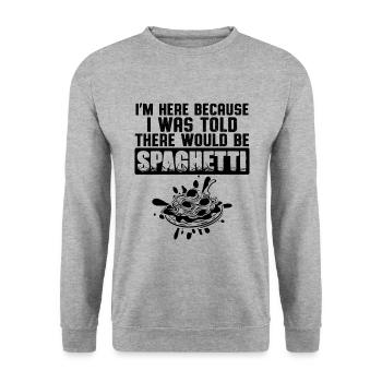 spaghetti pasta - Unisex Sweatshirt - salt & pepper - Front - Alina (178cm) & Michal (187cm)