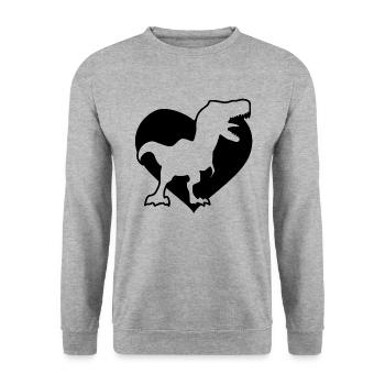 Paléontologie Dinosaures - Sweat-shirt Unisexe - gris chiné - Devant - Alina (178cm) & Michal (187cm)