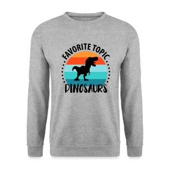 Paléontologie Dinosaures - Sweat-shirt Unisexe - gris chiné - Devant - Alina (178cm) & Michal (187cm)