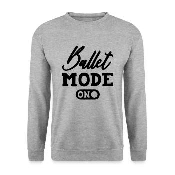 tanzen ballet - Unisex Pullover - Weißgrau meliert - Vorne - Alina (178cm) & Michal (187cm)