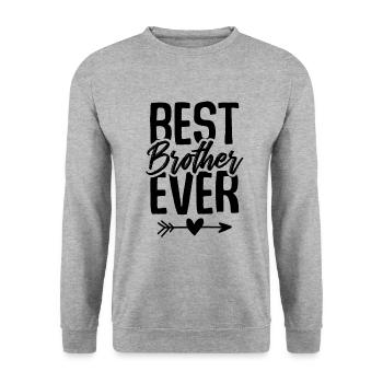 best brother - Unisex Sweatshirt - salt & pepper - Front - Alina (178cm) & Michal (187cm)