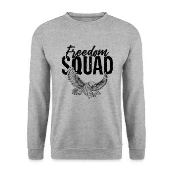 escouade de la liberté - Sweat-shirt Unisexe - gris chiné - Devant - Alina (178cm) & Michal (187cm)