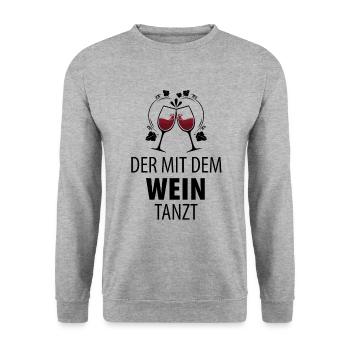 Winzer Weinbauer Herren Männer Vatertag Herrentag - Unisex Pullover - Weißgrau meliert - Vorne - Alina (178cm) & Michal (187cm)