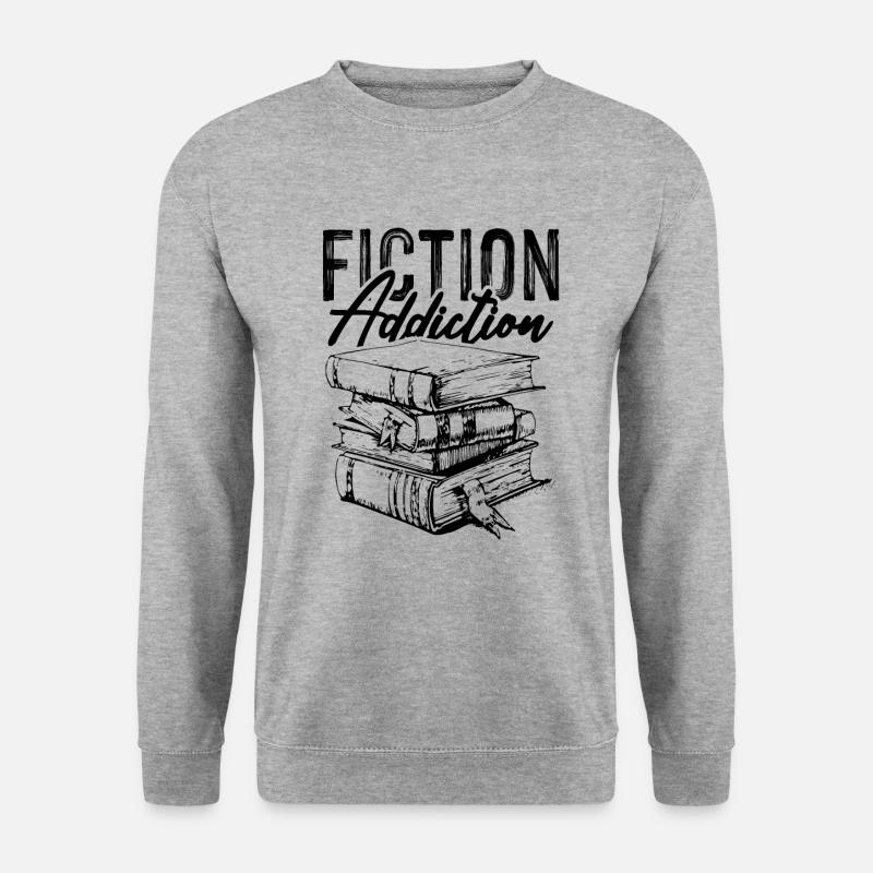 fiction buch - Unisex Pullover - Weißgrau meliert