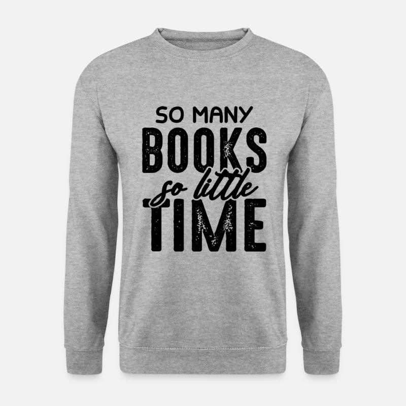 viele bücher lesen - Unisex Pullover - Weißgrau meliert