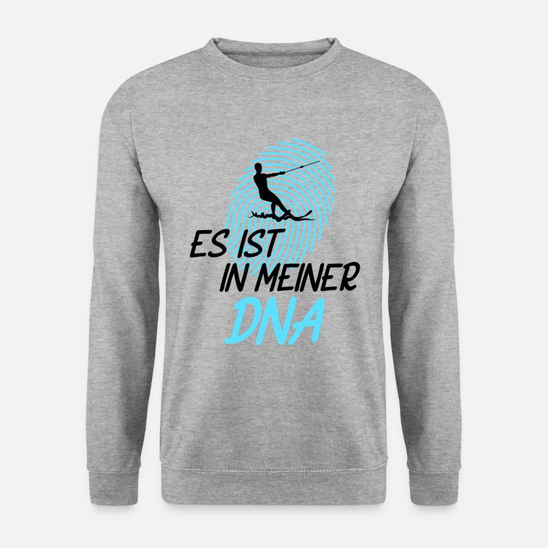Wasserskier Wasserski Wasserskifahrer - Unisex Pullover - Weißgrau meliert