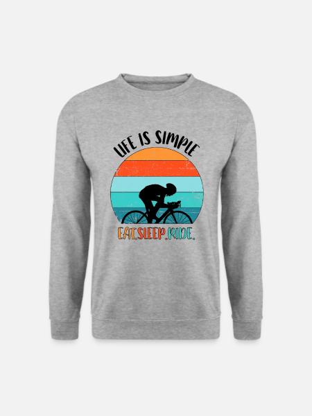 Fahrradsport Rennrad Fahrrad Gravel Zeitfahrrad - Unisex Pullover - Weißgrau meliert
