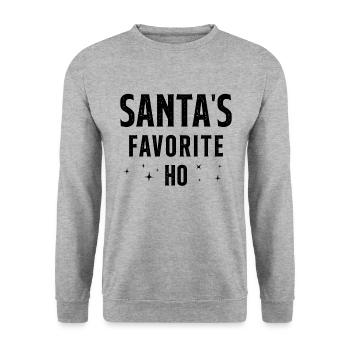 Santa's favorite ho - Sweat-shirt Unisexe - gris chiné - Devant - Alina (178cm) & Michal (187cm)